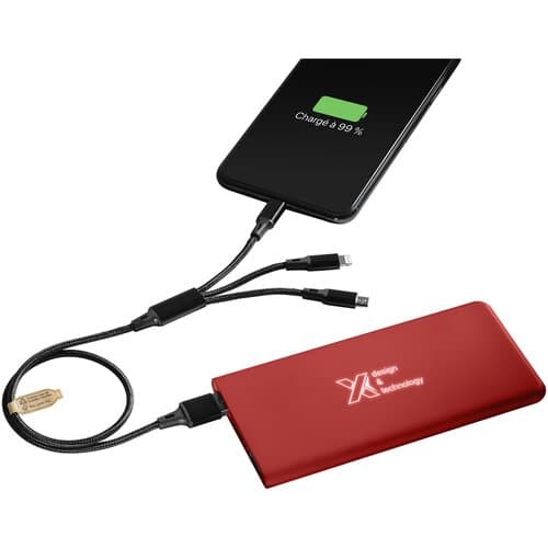 SCX.design P15 5000 mAh Powerbank mit Leuchtlogo