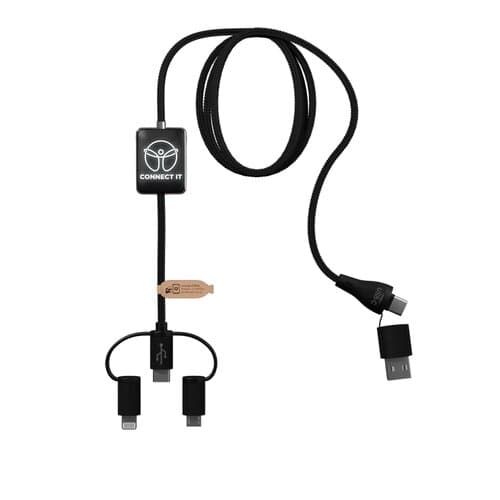 SCX.design C48 CarPlay 5-in-1 Ladekabel mit Leuchtlogo