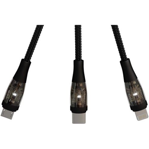 SCX.design C50 100 W/5 A 5-in-1 Schnellladekabel mit Digitalanzeige