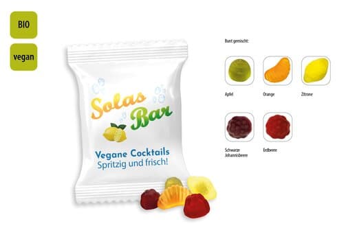BIO Mini Früchte vegan Werbetüte