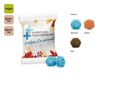 Hustenbonbon Duopack Werbetüte