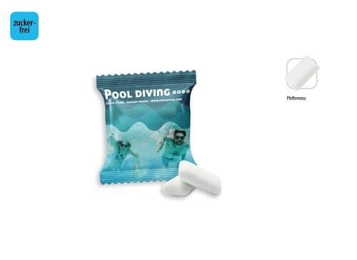 Kaugummi Dragees zuckerfrei Werbetüte