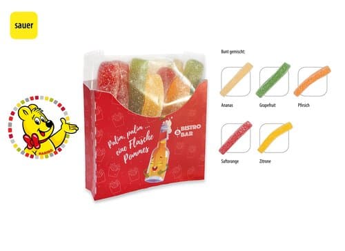 HARIBO Saure Pommes Tüte in Werbebox