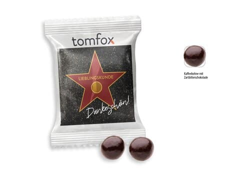 Schoko-Kaffeebohnen Werbetüte