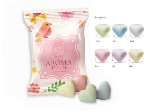 Traubenzuckerherzen bunt Werbetüte