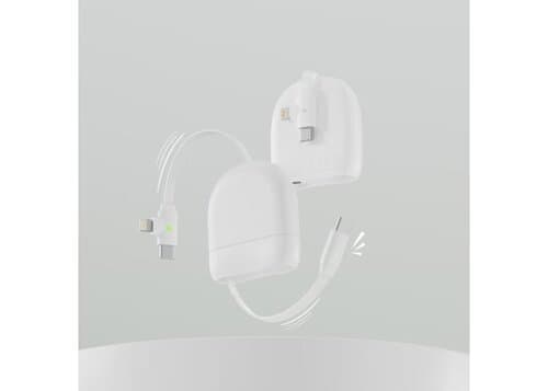 Xoopar ICE-R Einziehbares USB-C- und Lightning-Kabel 60 W 1 Meter