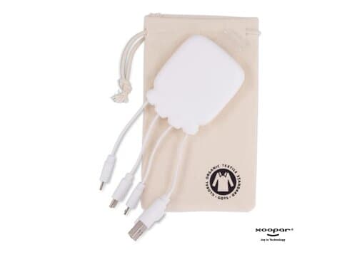 3192 | Xoopar Octopus Gamma 2 Powerbank with Bio Charging cable 3000mAh