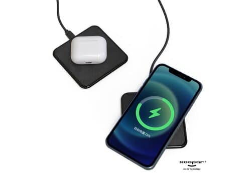 2259 | Xoopar Iné Wireless Fast Charger - Recycled Leather 15W