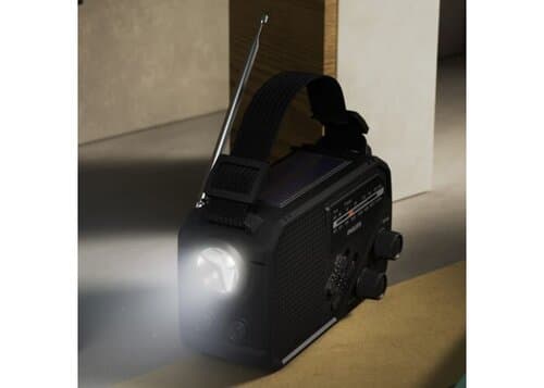 Philips TAR1609 Notfallradio mit analogem FM/AM-Tuner und Taschenlampe