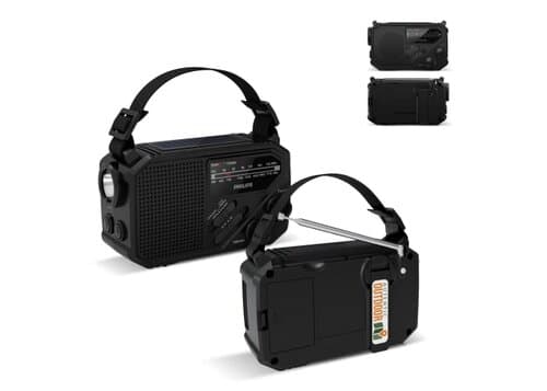 Philips TAR1609 Notfallradio mit analogem FM/AM-Tuner und Taschenlampe