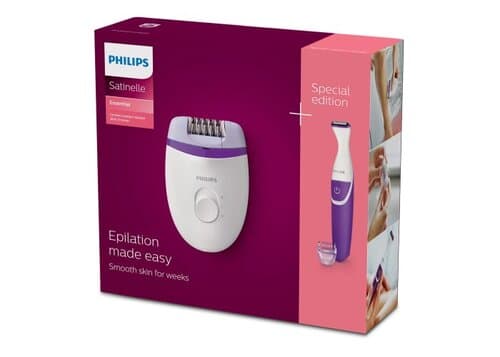 BRP505|Philips Satinelle Kompakt-Epilierer mit Kabel & kabellosem Bikini-Trimmer