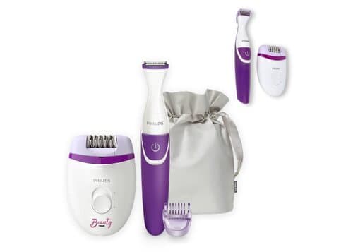 BRP505|Philips Satinelle Kompakt-Epilierer mit Kabel & kabellosem Bikini-Trimmer