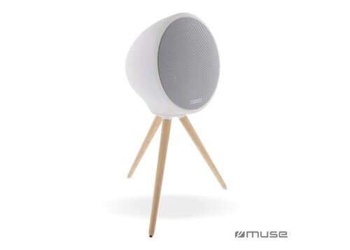 M-655 | Muse Voll-LED, spritzwassergeschützter Bluetooth-Lautsprecher mit Stativ 100W