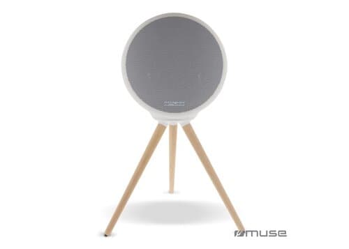 M-655 | Muse Voll-LED, spritzwassergeschützter Bluetooth-Lautsprecher mit Stativ 100W