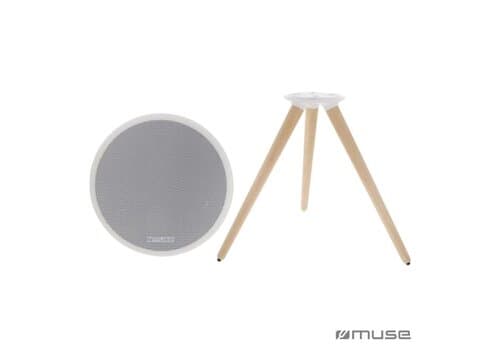 M-655 | Muse Voll-LED, spritzwassergeschützter Bluetooth-Lautsprecher mit Stativ 100W