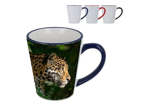 Melbourne Sublimationsbecher farbiger Rand & Henkel 300ml