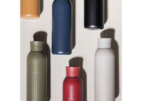 Sagaform Tekla Push Stahlisolierflasche mit Druckverschluss (recycelt) 500 ml