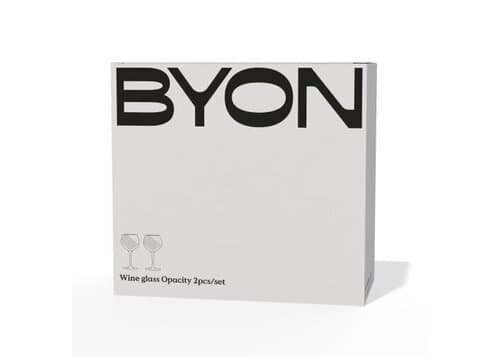 Byon Opacity 2er-Set Weingläser mit stilvollem Glasmuster 470ml