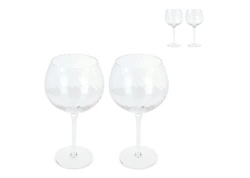 Byon Opacity 2er-Set Weingläser mit stilvollem Glasmuster 470ml