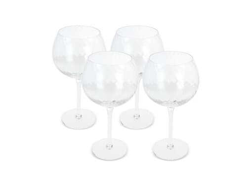 Byon Opacity 4er-Set Weingläser mit stilvollem Glasmuster 470ml