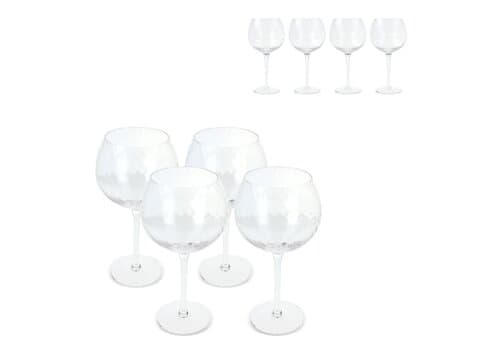 Byon Opacity 4er-Set Weingläser mit stilvollem Glasmuster 470ml