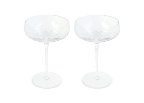 Byon Opacity 2er-Set Sektgläser mit stilvollem Glasmuster 300ml