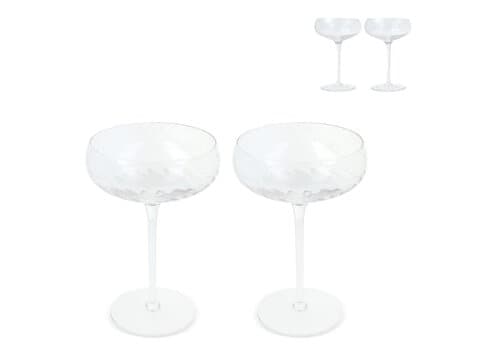Byon Opacity 2er-Set Sektgläser mit stilvollem Glasmuster 300ml