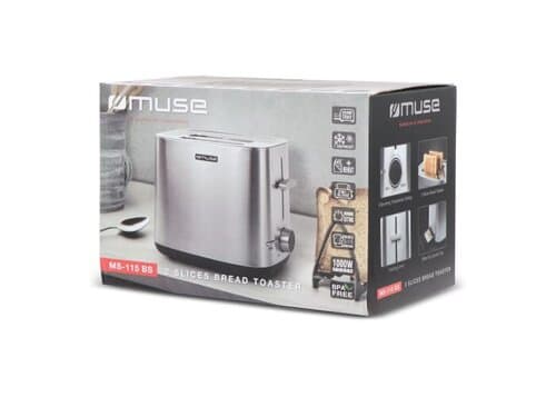 MS-115|Muse Edelstahl Toaster