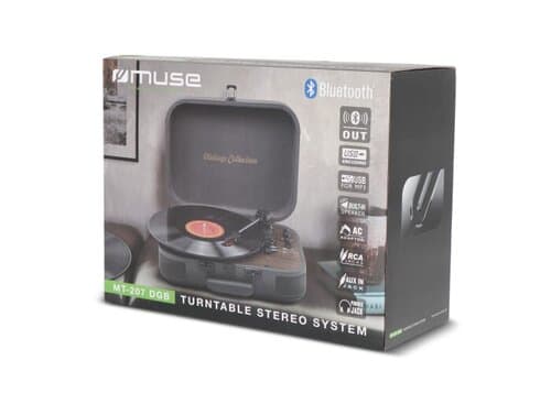 MT-207|Muse Vintage Plattenspieler mit BT-Ausgang