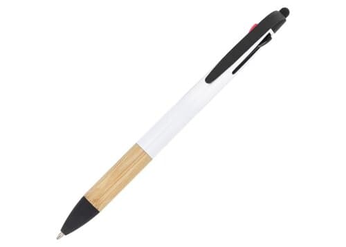 3-Farben-Stift mit Bambusgriff