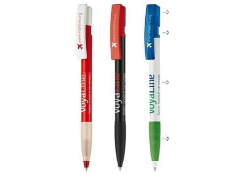 Kugelschreiber Nash Combi mit Gummigriff