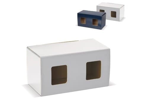 Verpackung für zwei Becher mit Fenster