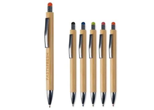 Bambus Kugelschreiber New York mit Touchpen