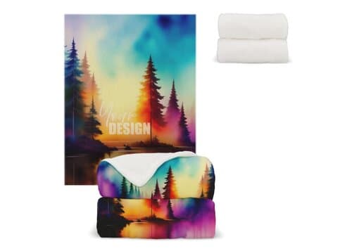 Korallenfleece-Decke OEKO-TEX® Sublimation 130 x 170 cm 270 g/m²