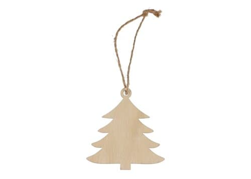 Baumförmiges Weihnachtsornament aus Holz