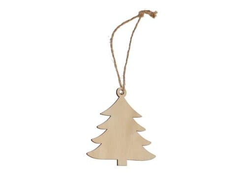 Baumförmiges Weihnachtsornament aus Holz