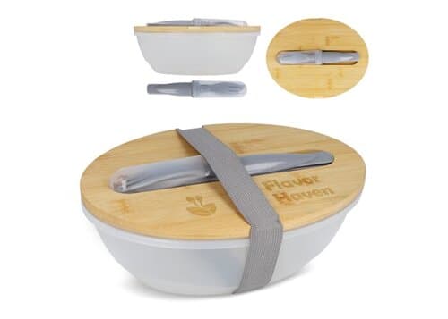 Lunchbox R-PP & Bambus mit Besteck - 1L