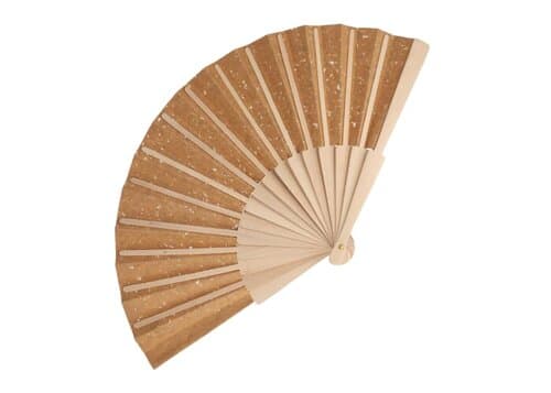 Fächer aus Holz mit Korkgewebe