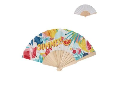 Fächer aus Holz mit R-PET