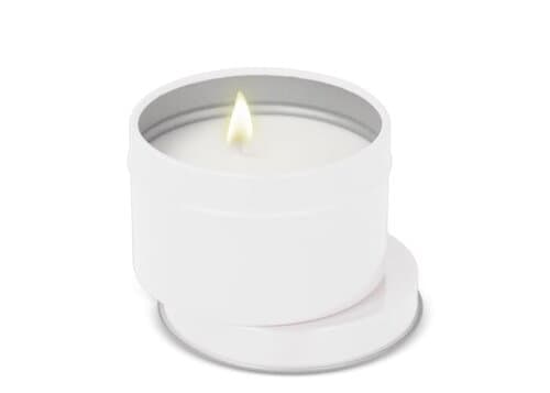 Kirtan-Duftkerze auf Pflanzenbasis in großer recycelter Dose