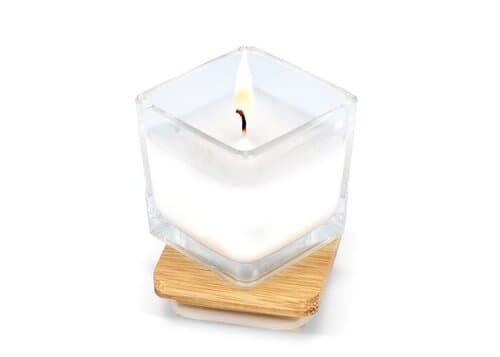 Chakra Kerze auf pflanzlicher Basis im Glasgefäß