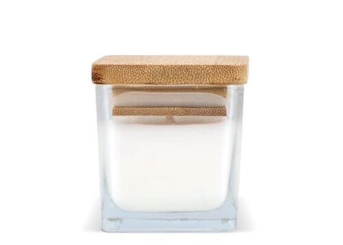 Chakra Kerze auf pflanzlicher Basis im Glasgefäß