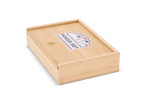 Pokerset in Bambus-Geschenkbox