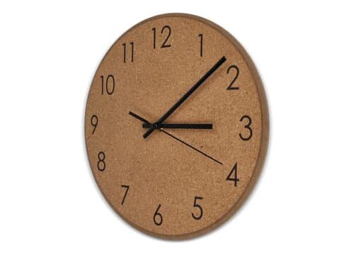Wanduhr aus Kork