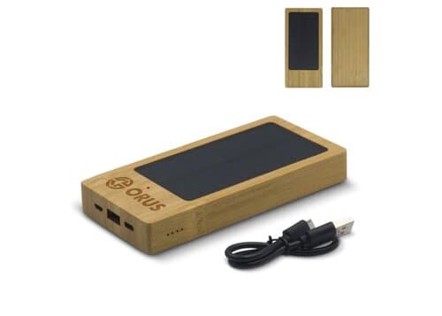 Solar Powerbank Bambus 8000mAh