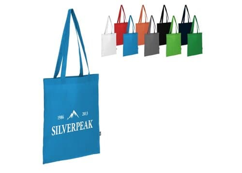 R-PET Tragetasche aus Non Woven mit langen Griffen 38 x 42cm 75g/m²