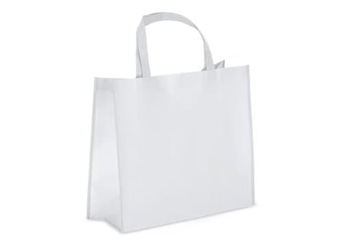 R-PET Tragetasche aus laminiertem Non Woven 40 x 16 x 35cm 105g/m²