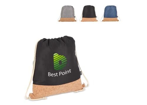 Kordelzugbeutel R-PET & Kork 35 x 40cm