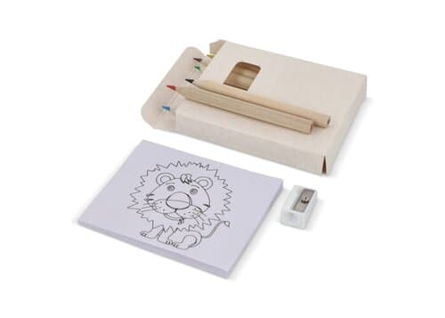 8-teiliges Malset in einer Schachtel aus recyceltem Milchkarton