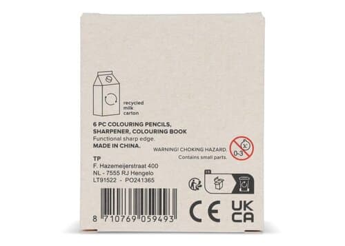 8-teiliges Malset in einer Schachtel aus recyceltem Milchkarton